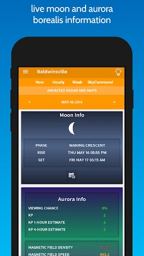 Fotocast: Moon and aurora information — Google Play screenshot