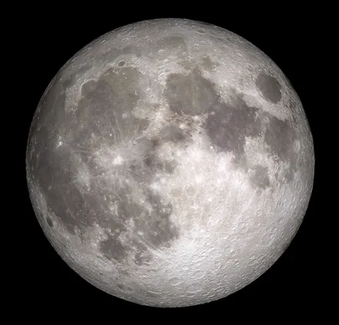 NASA Moon-phases reference image showing the illuminated full Moon against black space.